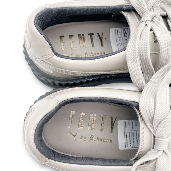Puma x Fenty Pointy Creeper Sneaker Size 8 Patent Dove Gray Rihanna Platform - Picture 12 of 16